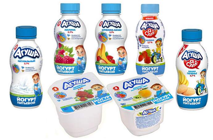 Йогурты Агуша